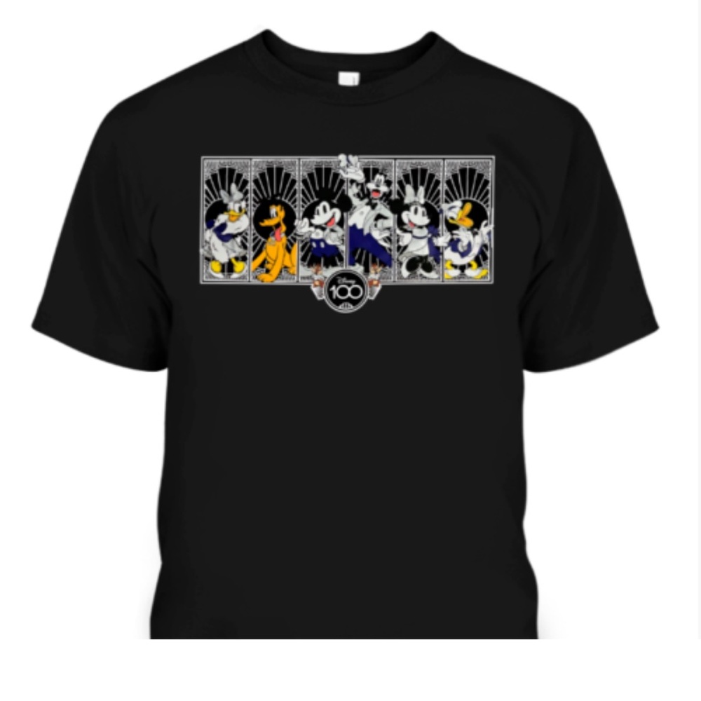 Disney 100 year anniversary black character shirt